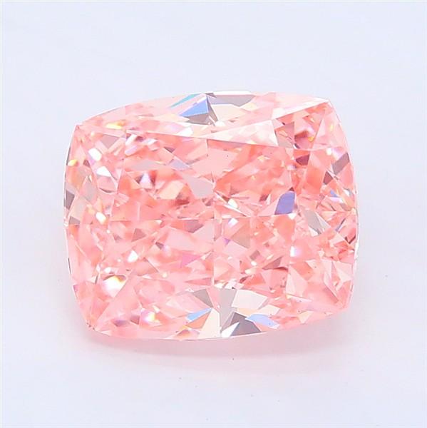 2.33 Ct. Fancy Vivid Pink Cushion Lab Grown Diamond