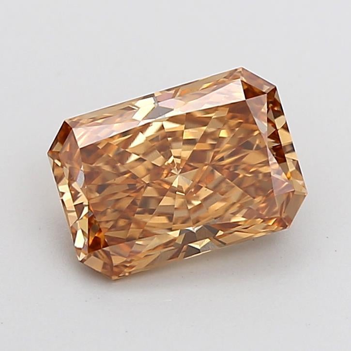 1.81 Ct. Fancy Orangy Brown Radiant Lab Grown Diamond