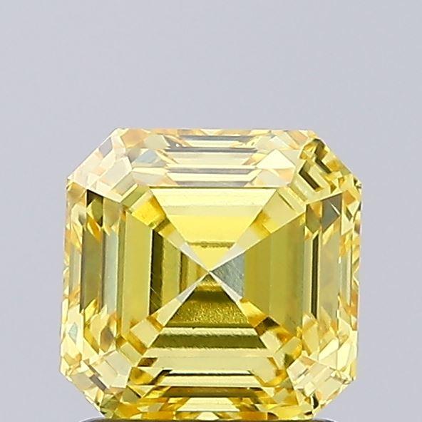 1.42 Ct. Fancy Vivid Yellow Asscher Lab Grown Diamond