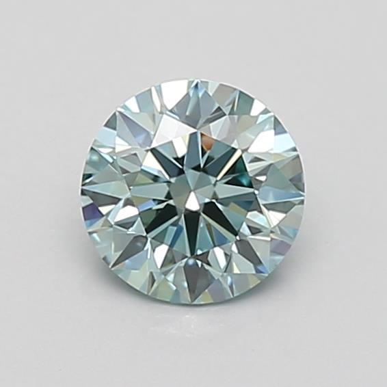 0.48 Ct. Fancy Intense Green Bluish Round Lab Grown Diamond