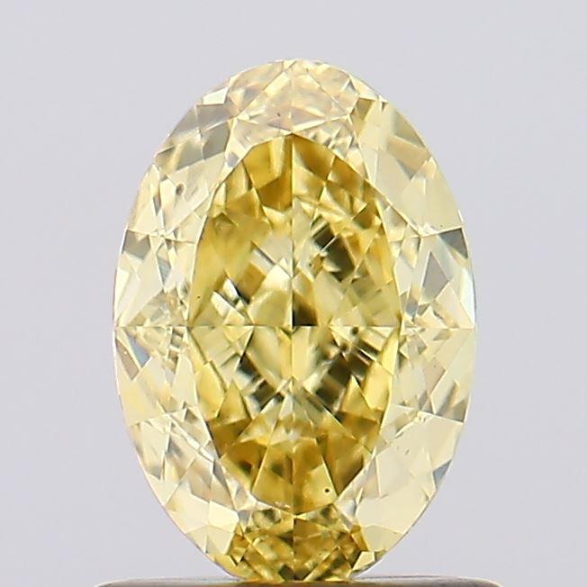 1.09 Ct. Fancy Intense Yellow Oval Lab Grown Diamond