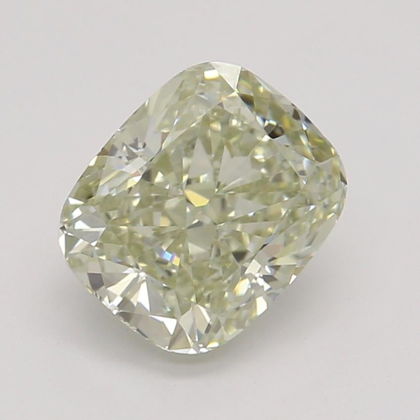 0.91 Ct. Fancy Light Grayish Greenish Yellow Cushion Diamond