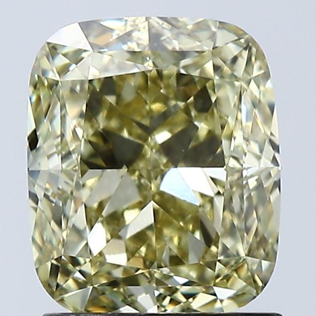 1.59 Ct. Fancy Intense Yellow Cushion Lab Grown Diamond