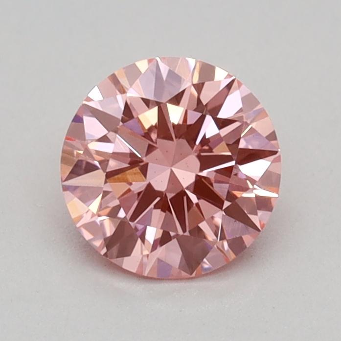 0.41 Ct. Fancy Vivid Pink Round Lab Grown Diamond