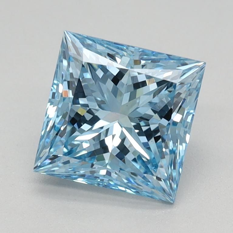 1.21 Ct. Fancy Vivid Blue Princess Lab Grown Diamond