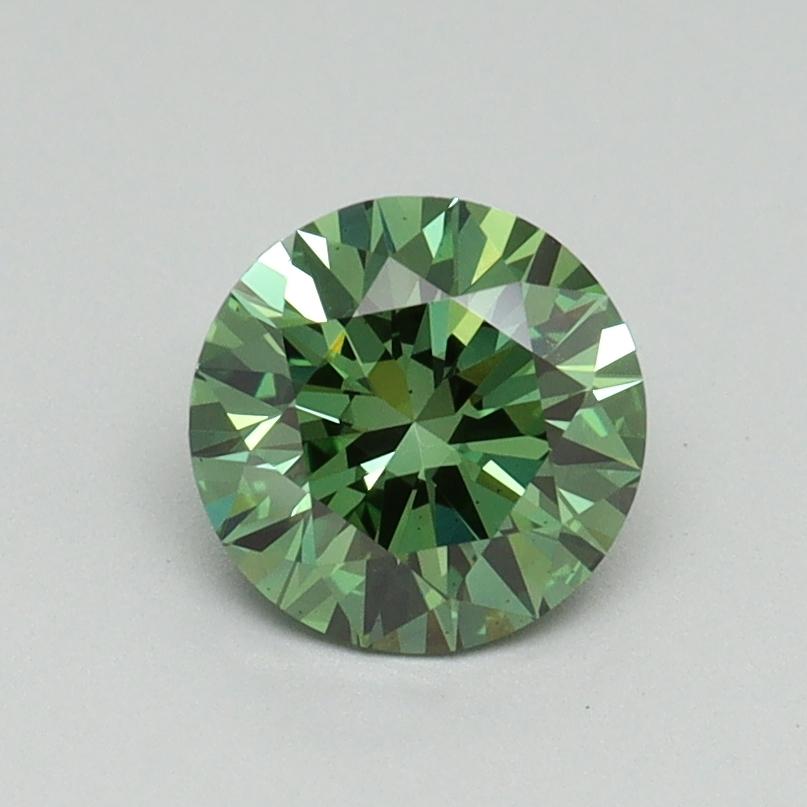 0.85 Ct. Fancy Vivid Green Round Lab Grown Diamond