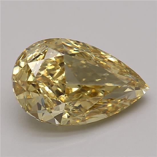 5.12 Ct. Fancy Vivid Yellow Pear Lab Grown Diamond