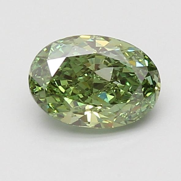 1.06 Ct. Fancy Vivid Green Oval Lab Grown Diamond