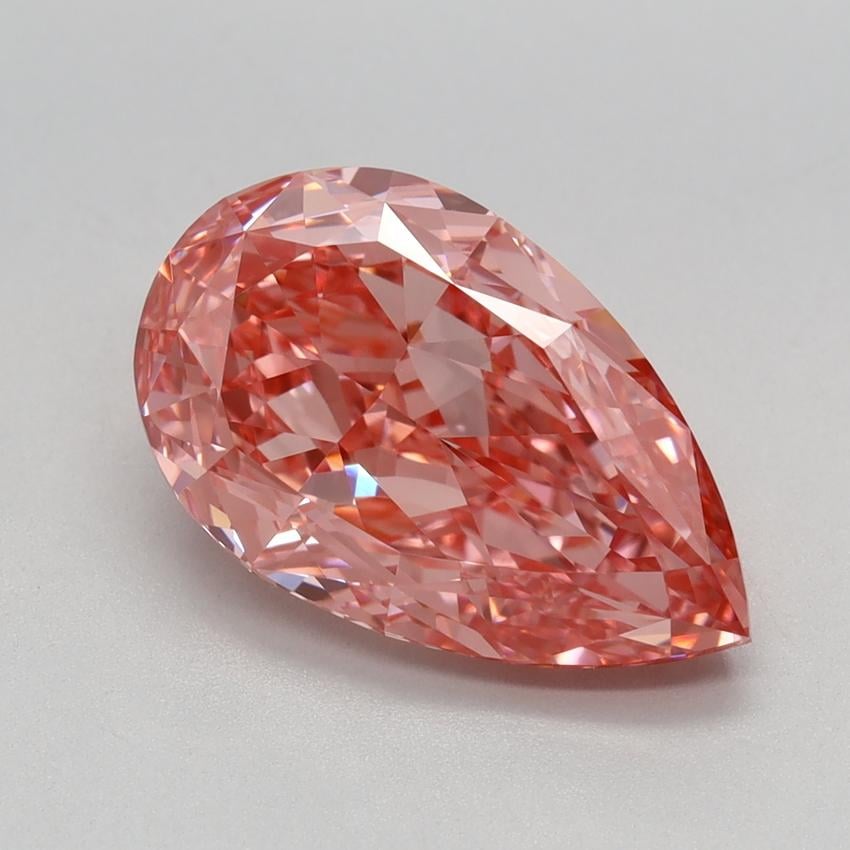 3.23 Ct. Fancy Vivid Pink Pear Lab Grown Diamond