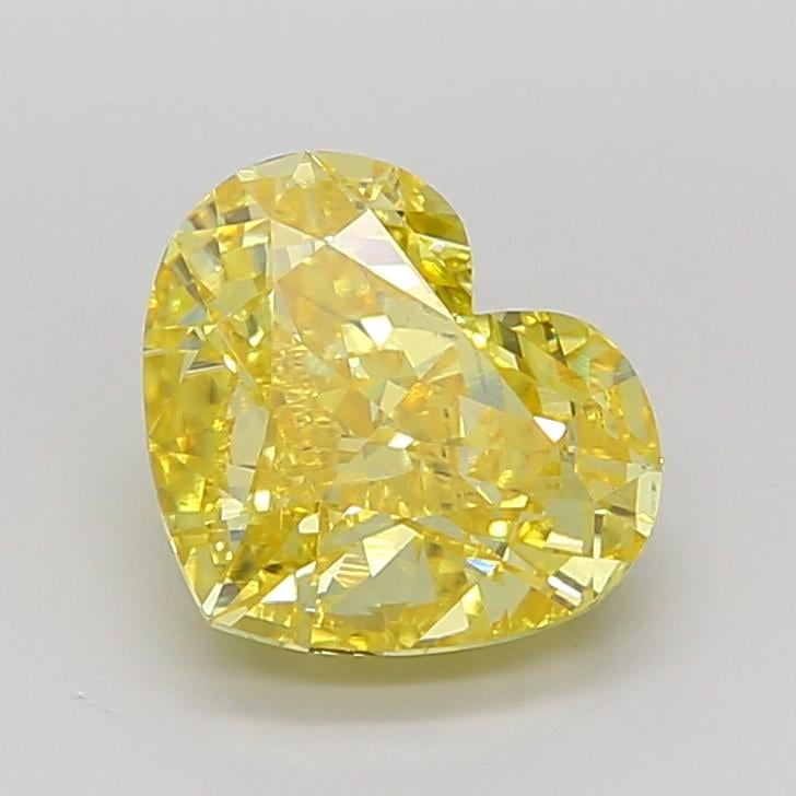 3.60 Ct. Fancy Vivid Yellow Heart Lab Grown Diamond