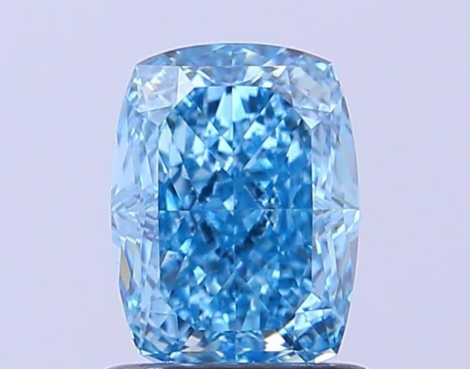 1.11 Ct. Fancy Vivid  Blue Cushion Lab Grown Diamond
