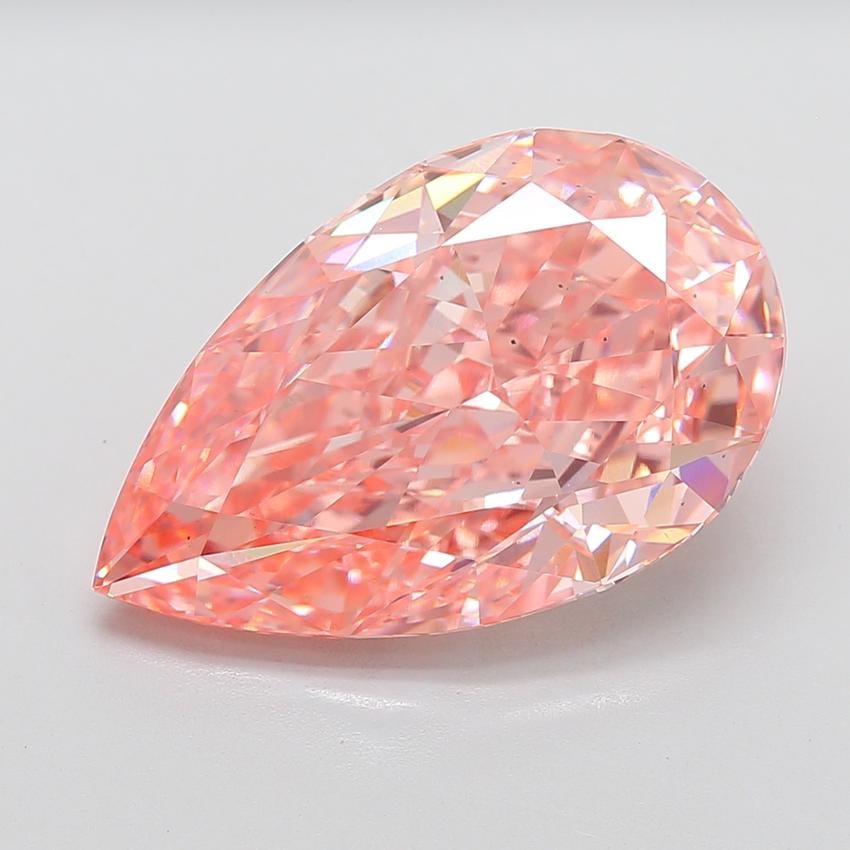 15.06 Ct. Fancy Vivid Pink Pear Lab Grown Diamond
