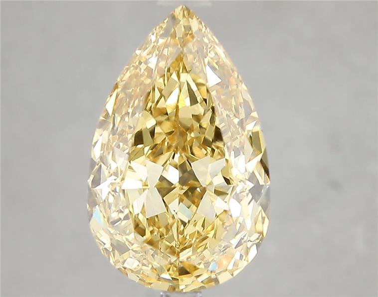 5.04 Ct. Fancy Vivid Yellow Pear Lab Grown Diamond
