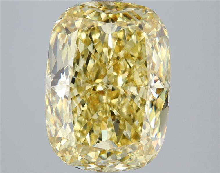 5.05 Ct. Fancy Intense Yellow Cushion Lab Grown Diamond