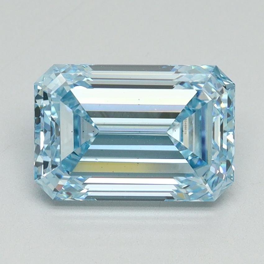 2.23 Ct. Fancy Intense Blue Emerald Lab Grown Diamond