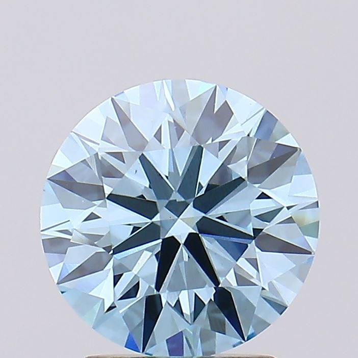 2.04 Ct. Fancy Vivid Blue Round Lab Grown Diamond