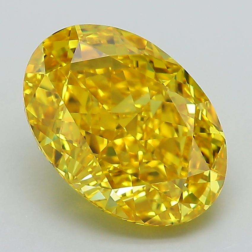3.75 Ct. Fancy Vivid Yellow Oval Lab Grown Diamond
