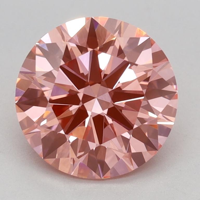 1.52 Ct. Fancy Vivid Pink Round Lab Grown Diamond