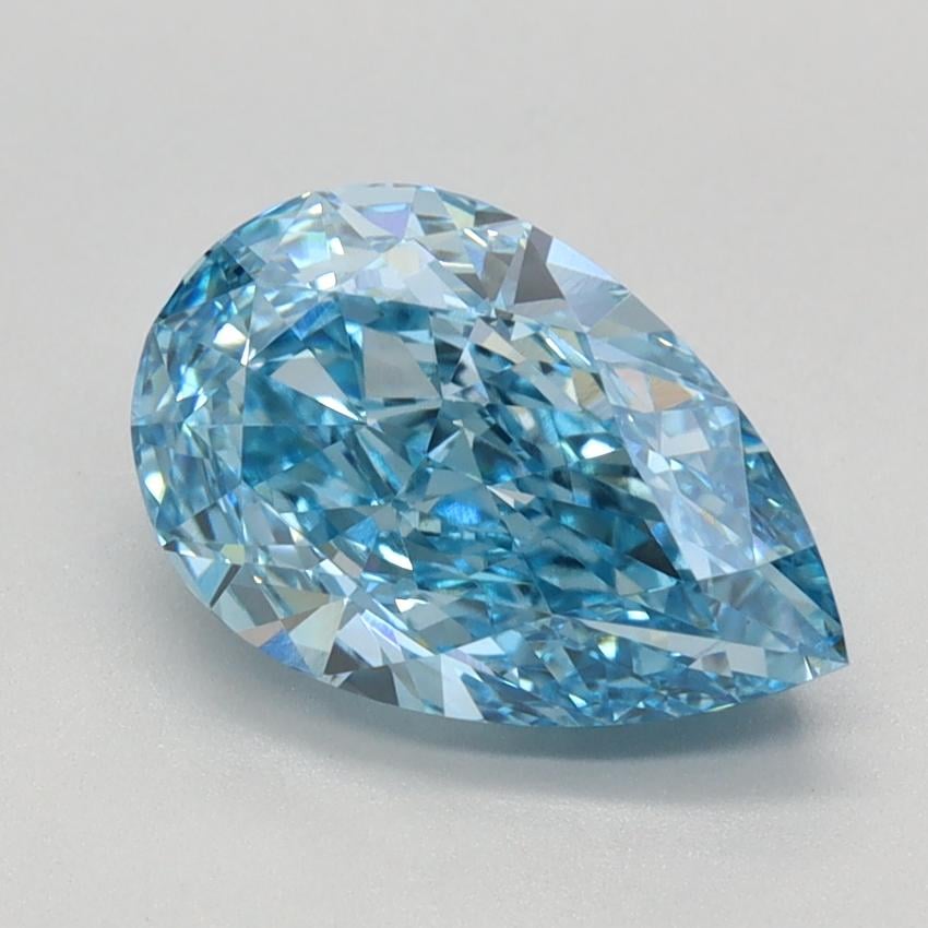2.10 Ct. Fancy Vivid Blue Pear Lab Grown Diamond