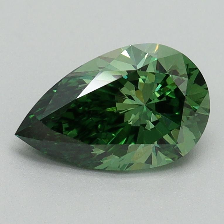 1.15 Ct. Fancy Vivid Green Pear Lab Grown Diamond