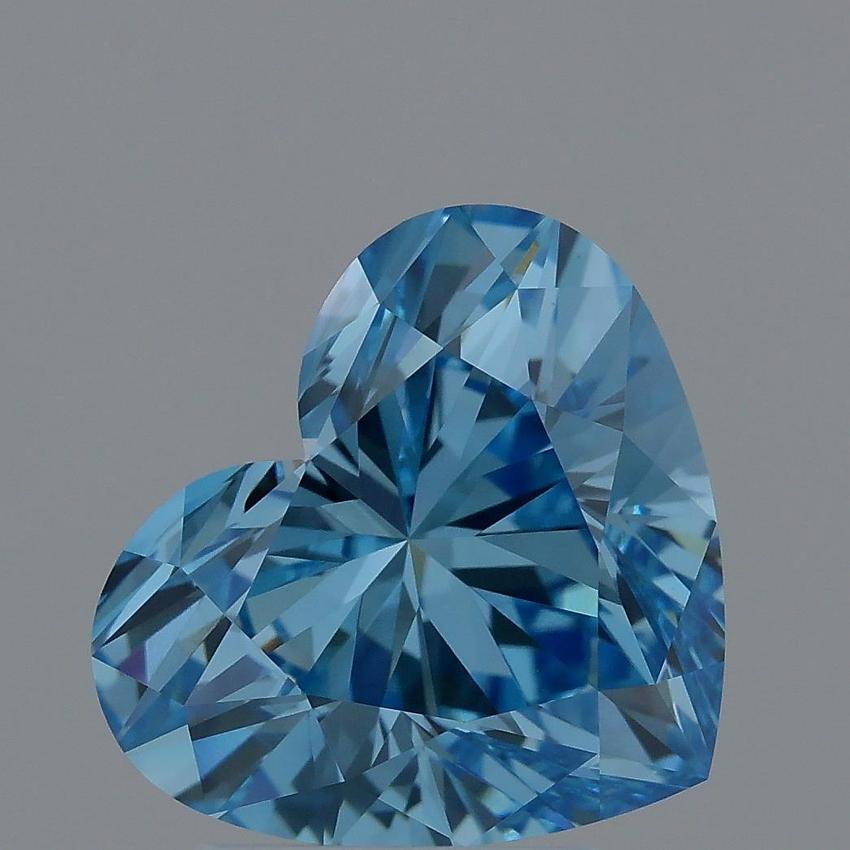 3.00 Ct. Fancy Vivid Blue Heart Lab Grown Diamond