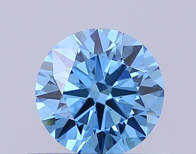 0.53 Ct. Fancy Vivid Blue Round Lab Grown Diamond