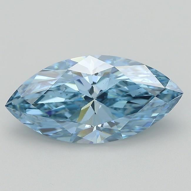 5.00 Ct. Fancy Vivid  Blue Marquise Lab Grown Diamond