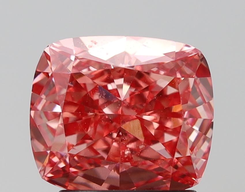 2.03 Ct. Fancy Vivid Pink Cushion Lab Grown Diamond