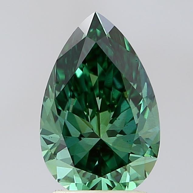 2.00 Ct. Fancy Vivid Green Pear Lab Grown Diamond