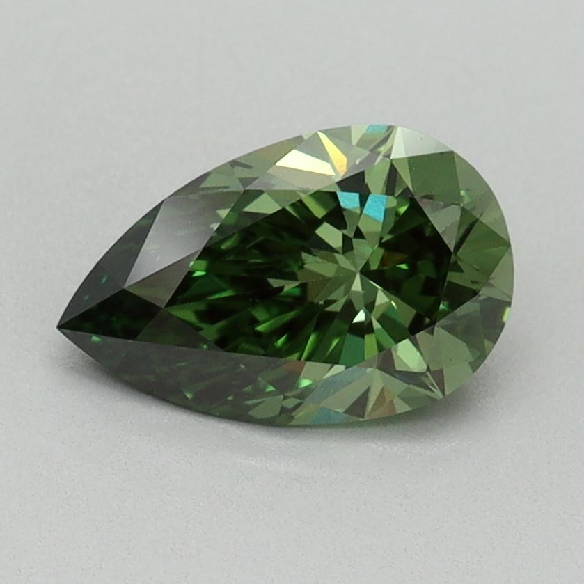 1.01 Ct. Fancy Vivid Green Pear Lab Grown Diamond