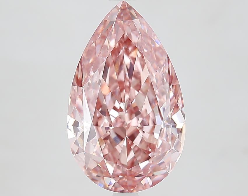 4.77 Ct. Fancy Vivid Pink Pear Lab Grown Diamond