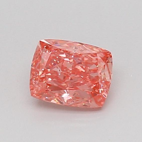 0.70 Ct. Fancy Vivid Pink Cushion Lab Grown Diamond