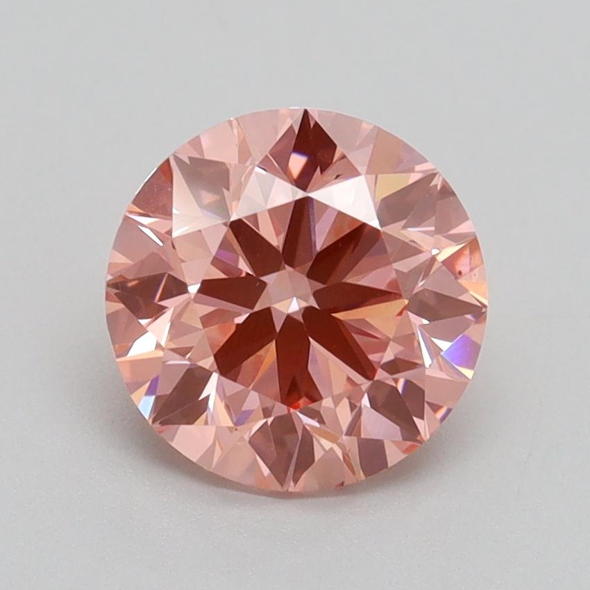 1.71 Ct. Fancy Vivid Pink Round Lab Grown Diamond