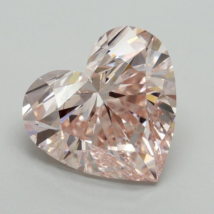 6.57 Ct. Fancy Pink Heart Lab Grown Diamond