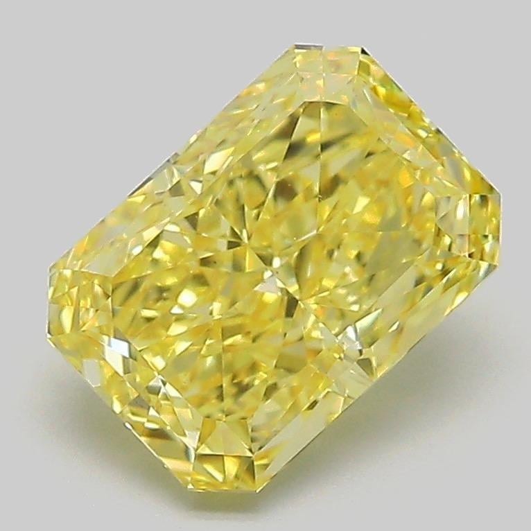 2.14 Ct. Fancy Vivid Yellow Radiant Lab Grown Diamond