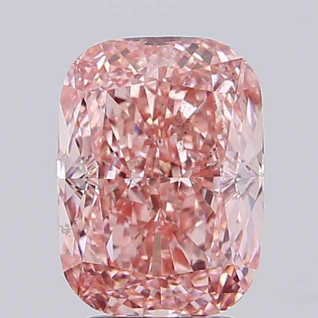 3.51 Ct. Fancy Vivid  Pink Cushion Lab Grown Diamond