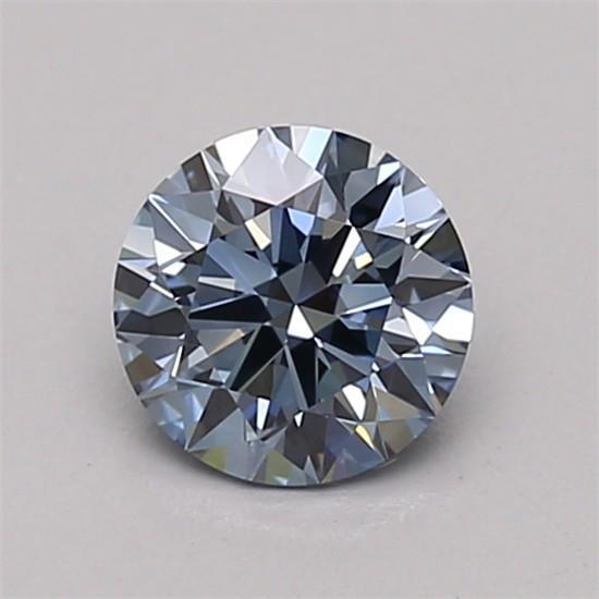 0.58 Ct. Fancy Vivid Blue Round Lab Grown Diamond