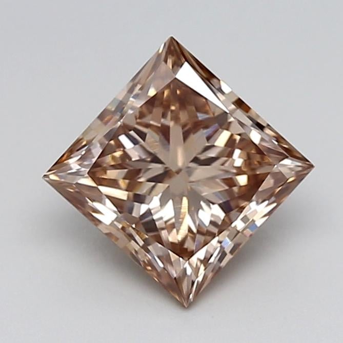2.11 Ct. Light  Brown Princess Lab Grown Diamond