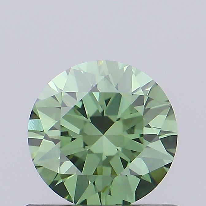 0.54 Ct. Fancy Vivid Green Round Lab Grown Diamond