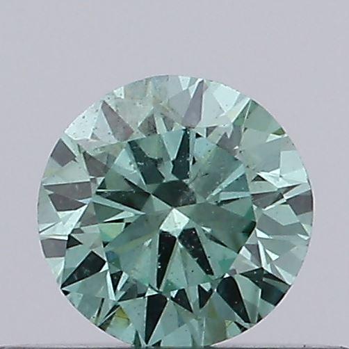 0.31 Ct. Fancy Vivid Green Round Lab Grown Diamond