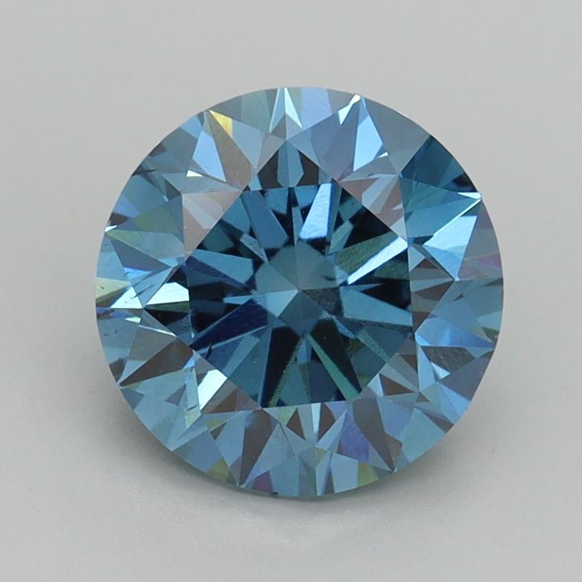 2.30 Ct. Fancy Vivid Blue Round Lab Grown Diamond
