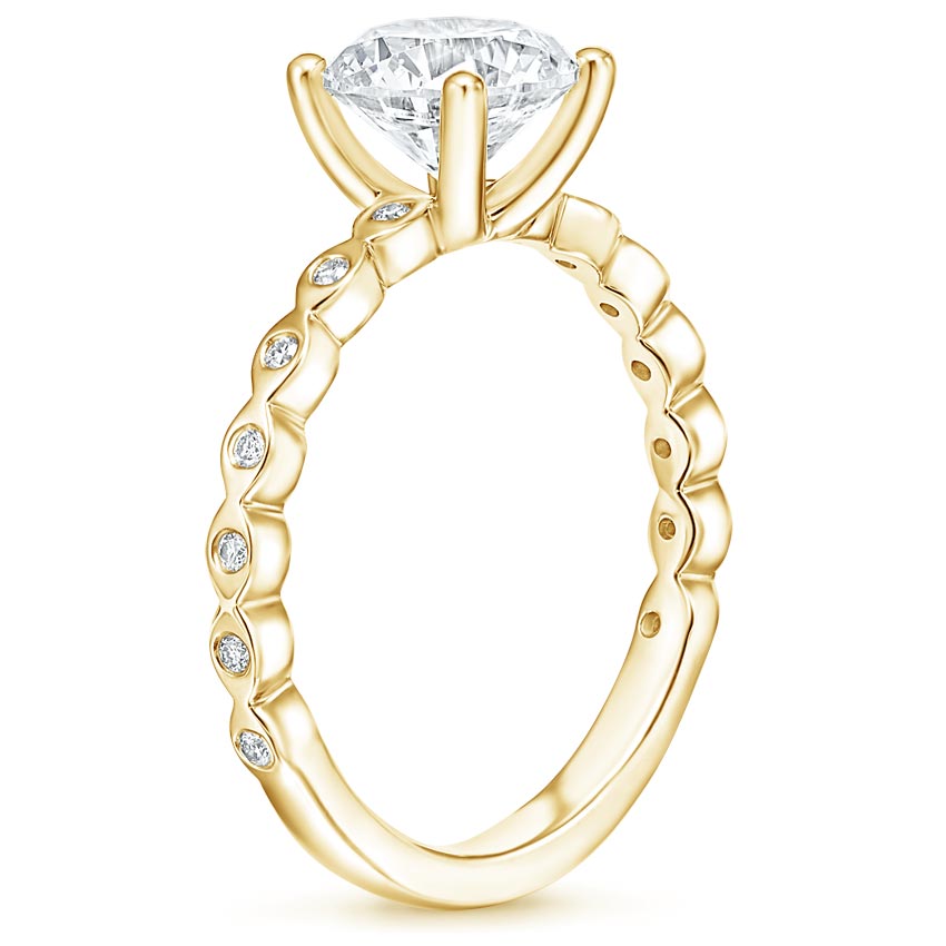 18K Yellow Gold Avery Diamond Ring, large side view