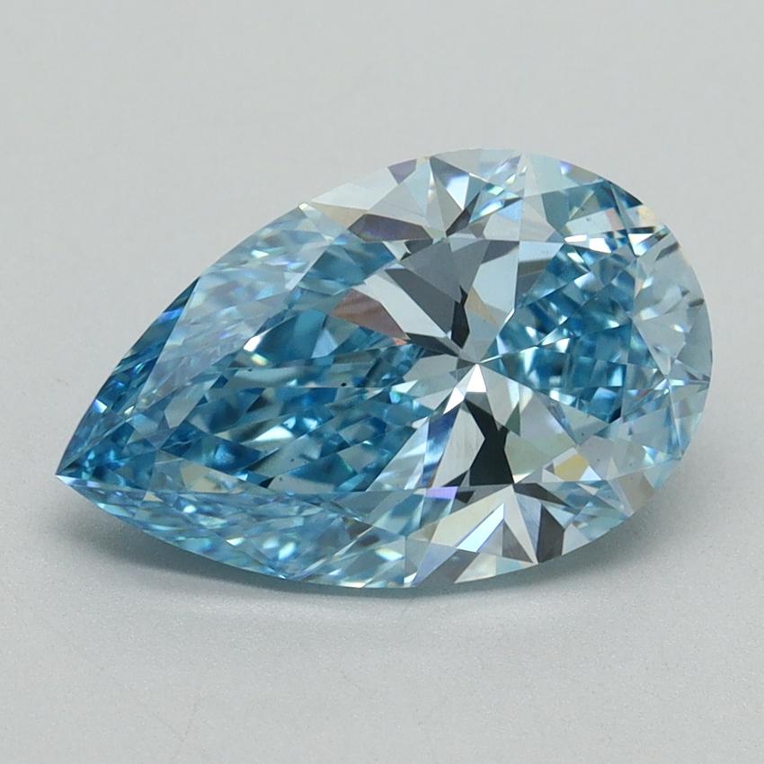 2.70 Ct. Fancy Vivid Blue Pear Lab Grown Diamond