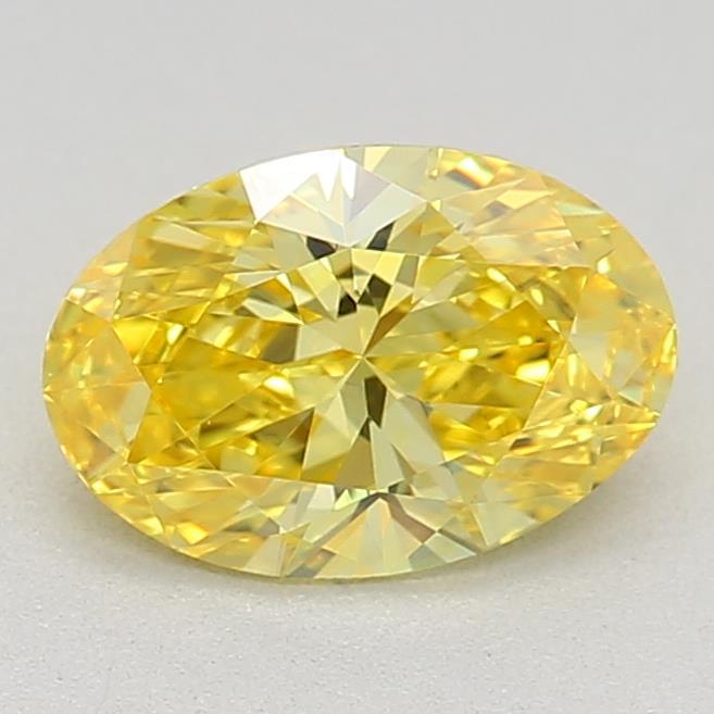0.54 Ct. Fancy Vivid Yellow Oval Lab Grown Diamond