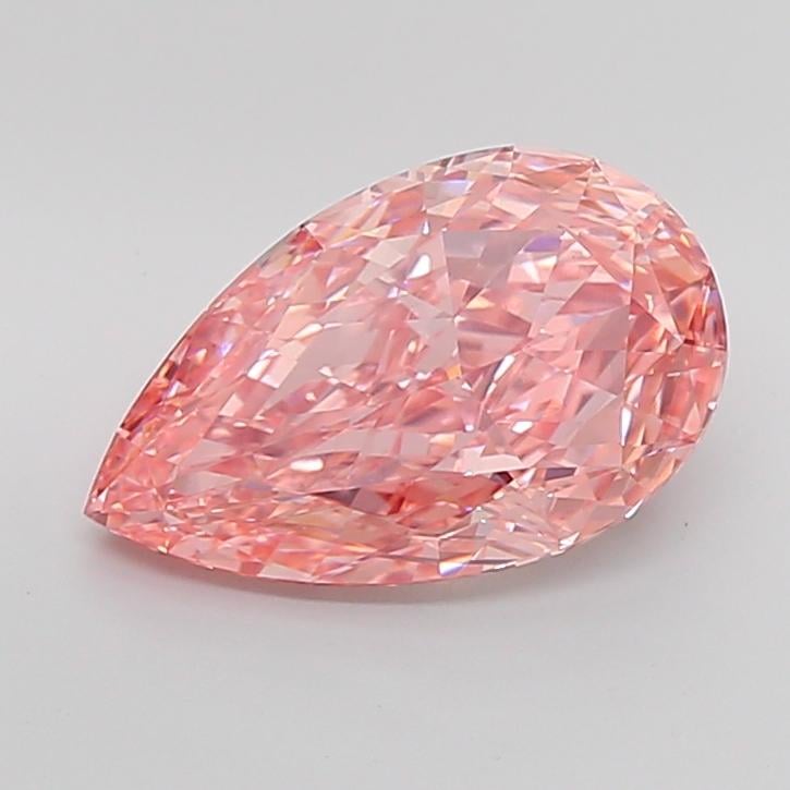 6.04 Ct. Fancy Vivid Pink Pear Lab Grown Diamond