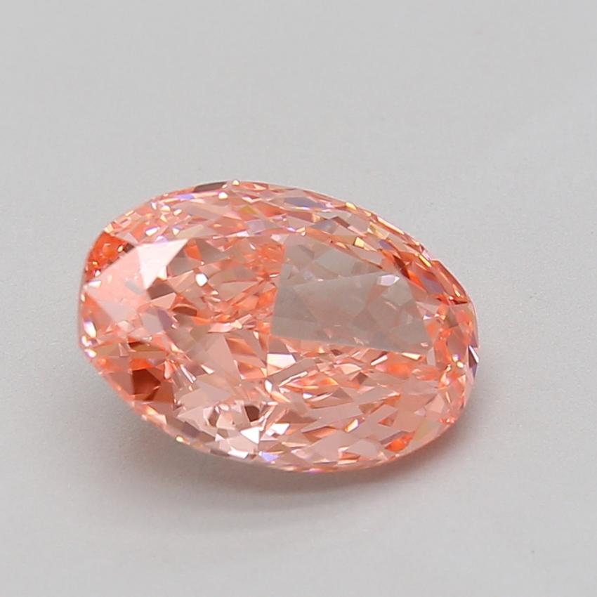 3.02 Ct. Fancy Vivid Pink Oval Lab Grown Diamond