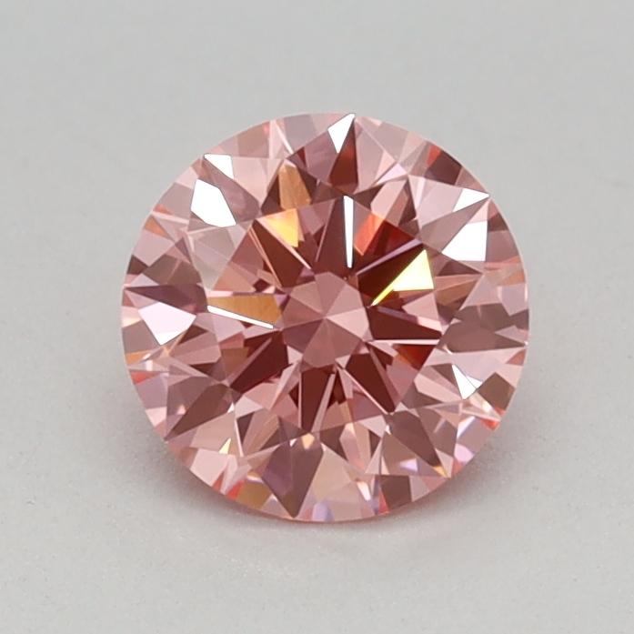 0.55 Ct. Fancy Vivid Pink Round Lab Grown Diamond