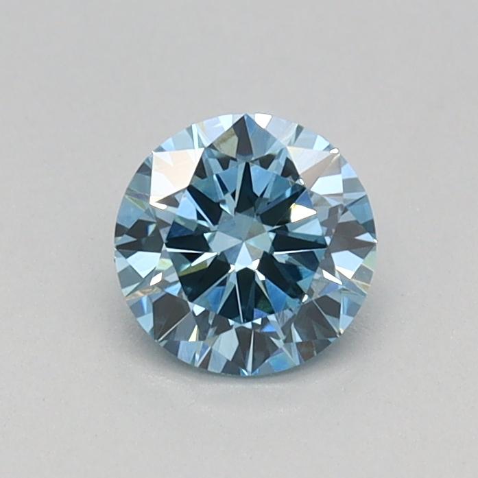 0.35 Ct. Fancy Vivid Blue Round Lab Grown Diamond