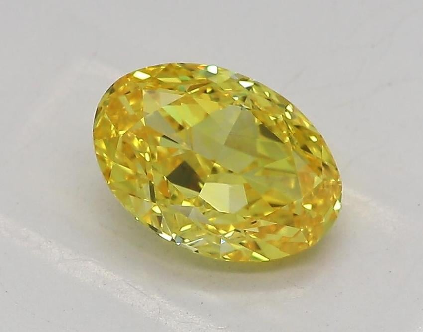 1.54 Ct. Fancy Vivid Yellow Oval Lab Grown Diamond