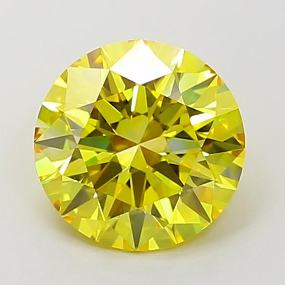 2.25 Ct. Fancy Vivid Yellow Round Lab Grown Diamond